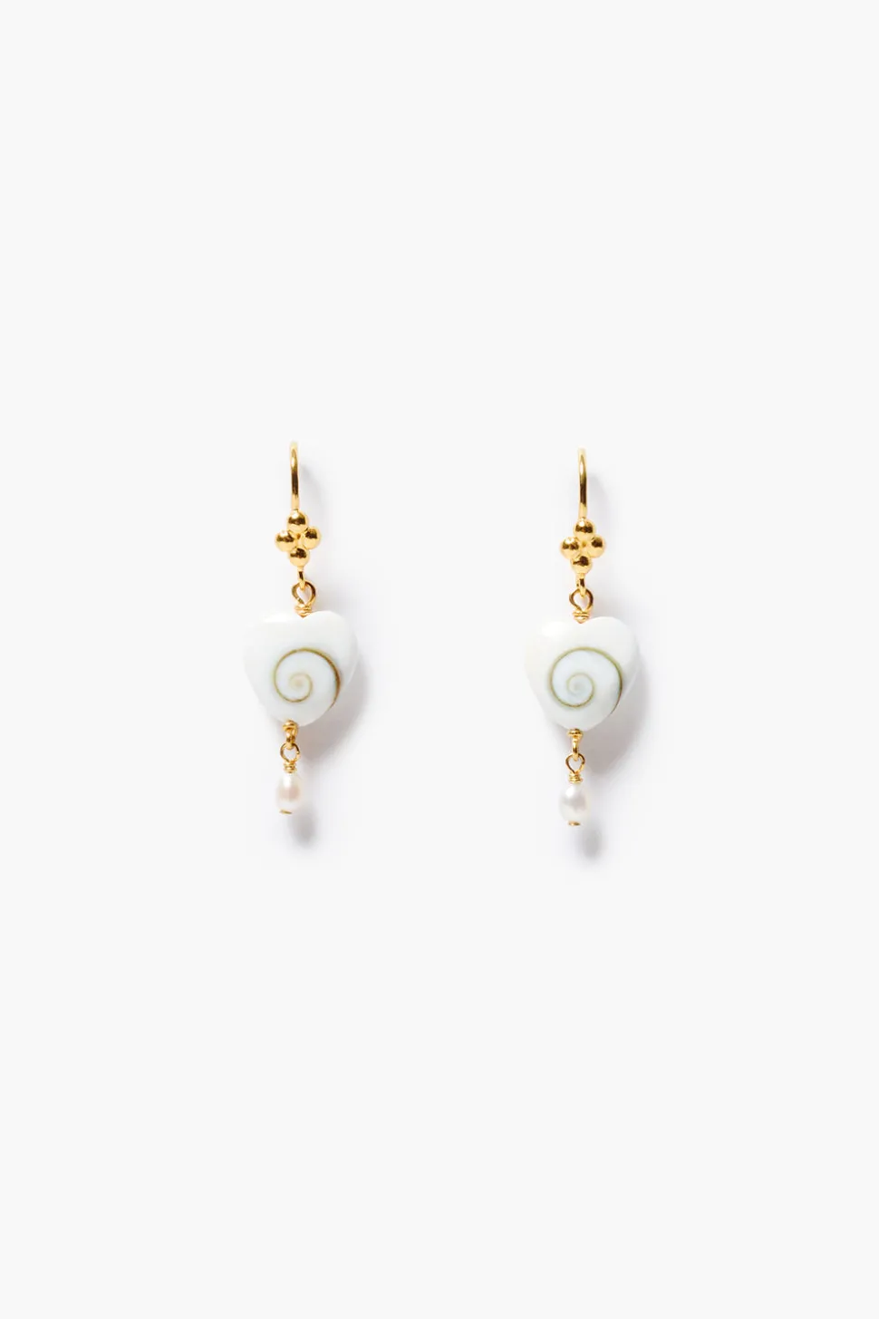Amour Spiral Earrings White Pearl