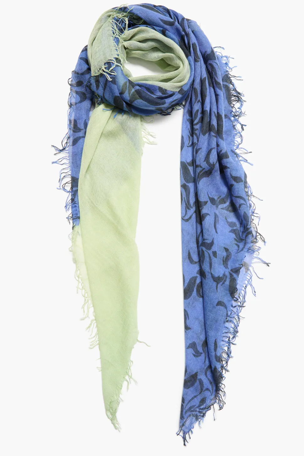 Cashmere and Silk Scarf Lapis Mix