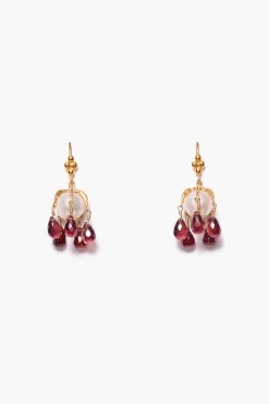 Lark Drip Earrings Garnet