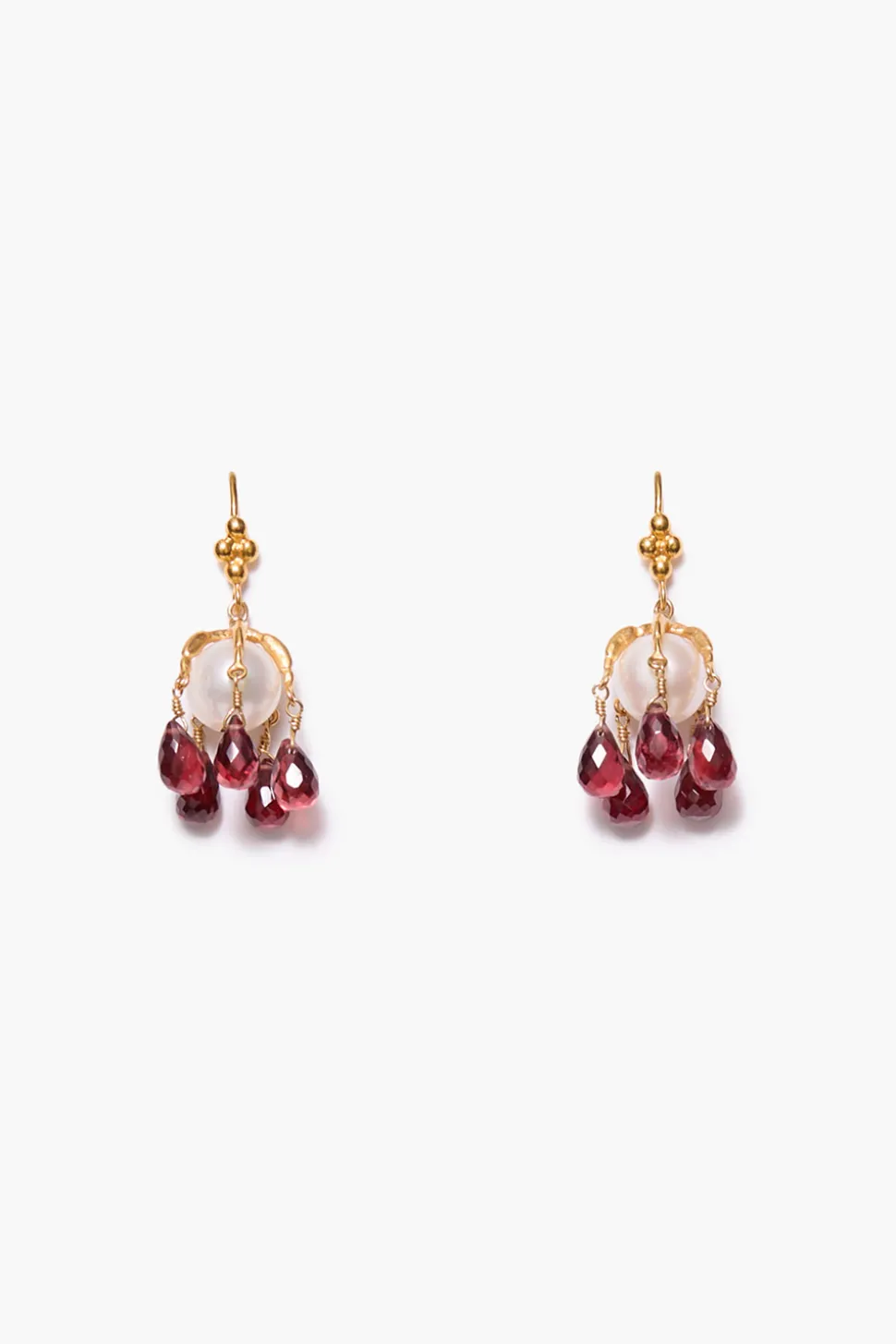 Lark Drip Earrings Garnet