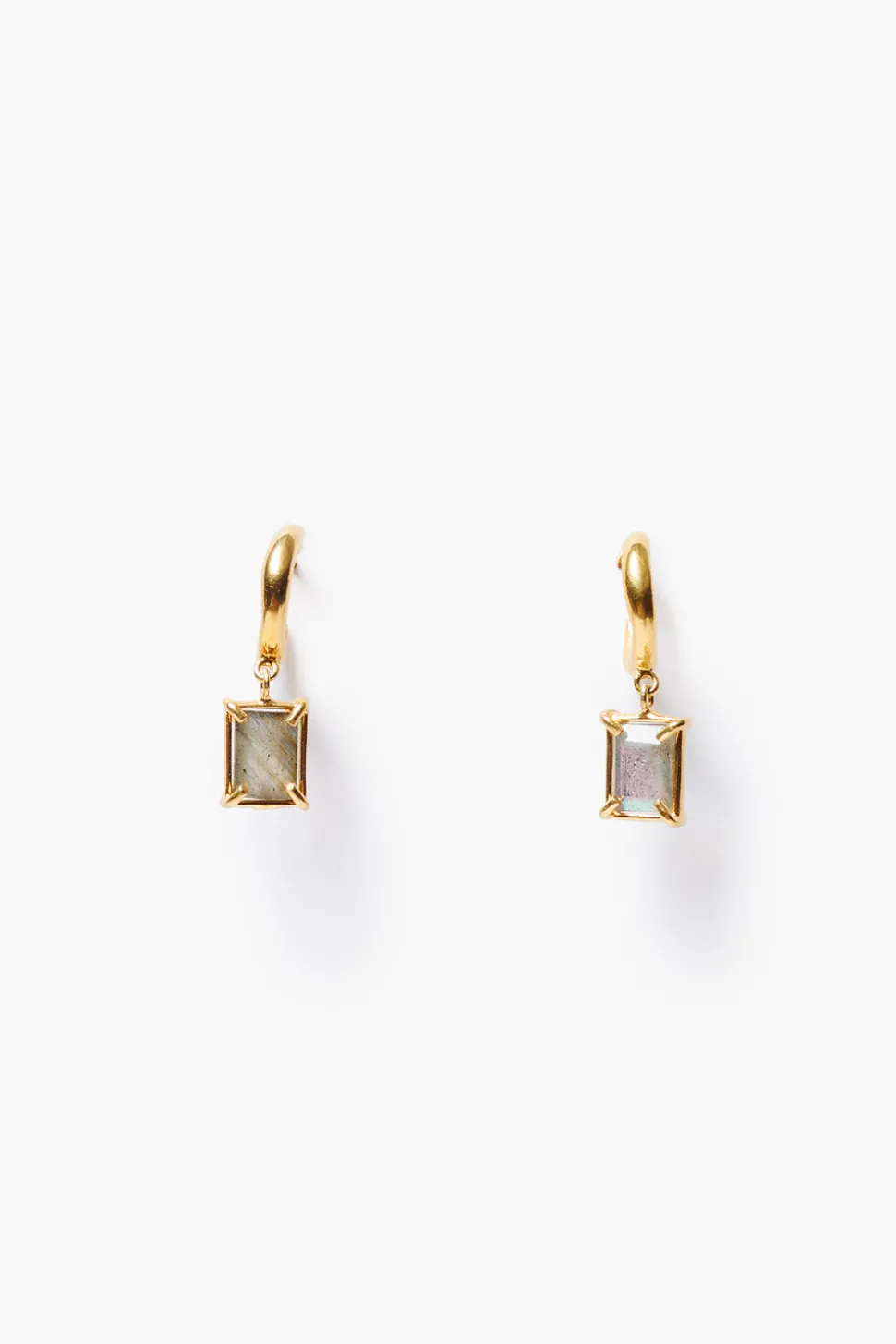Tabby Hoop Earrings Labradorite