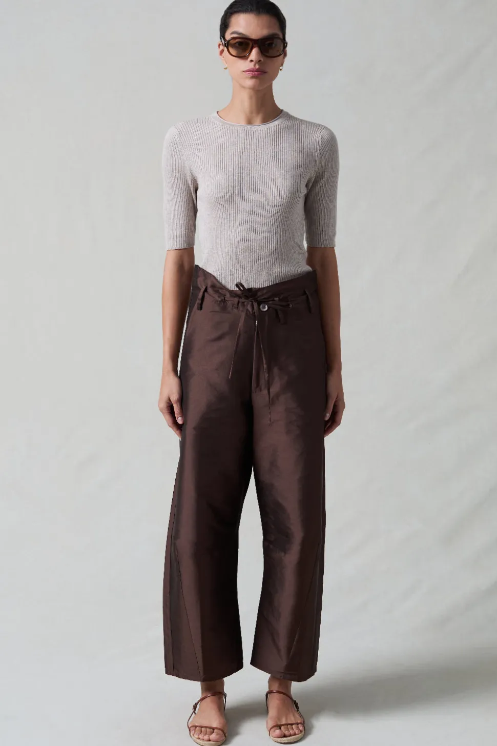 Techno Taffeta Barrel Pant Chocolate
