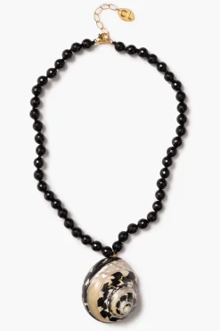 Turbo Shell Necklace Onyx